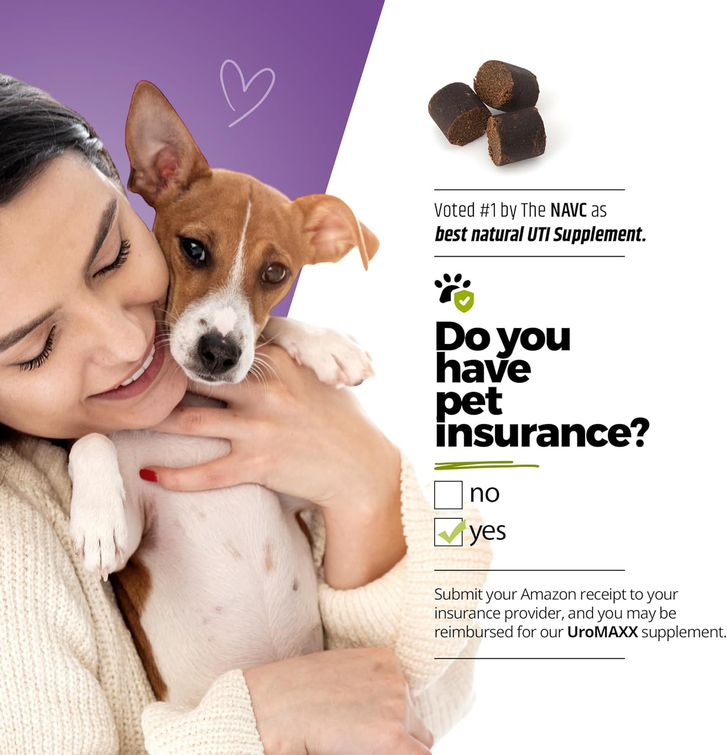 Dog Urinary Tract Infection Treatment, Bladder & Kidney Support for Dogs, Powerful Pet Care, Natural Soft Chews with Cranberry & Glucosamine, Made in The USA, Chicken Flavor, 90 Count, 2 Pack