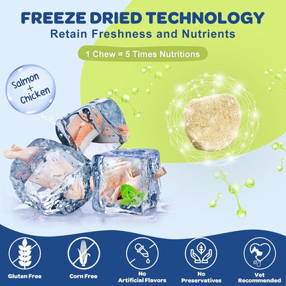 NATURE TARGET Omega 3 Fish Oil for Dogs, Salmon Oil for Skin & Coat Supplement with EPA & DHA Fatty Acids - Dog Itch & Allergy Relief, Anti Shedding, Hot Spots Treatment - Hip & Joint Support - 120ct