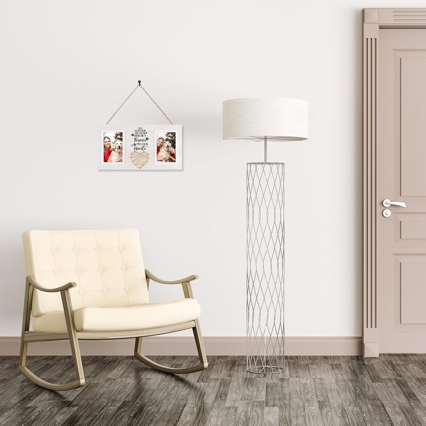 Dog Memorial Gifts for Loss of Dog, Pet Sympathy Gifts for Dogs Cats Owners Pet Memorial Frame for Loss of Dogs, White Pet Remembrance Frame for Double Picture 4×6 IN