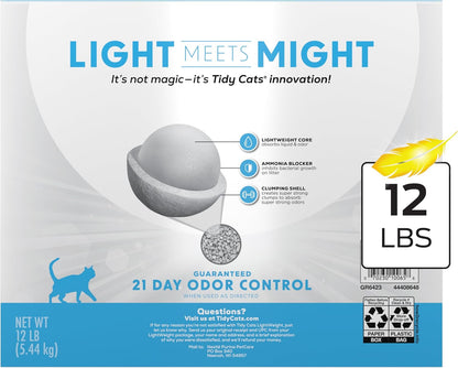 Purina Tidy Cats Lightweight with Glade Clear Springs Multi-Cat, Clumping, Low Dust, Scented Cat Litter - 12 lb. Box