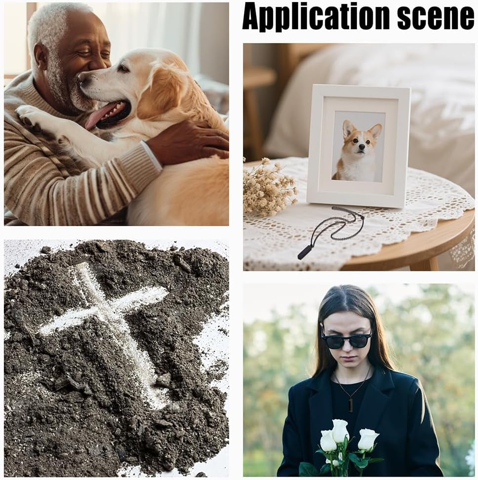 UNICRAFTALE 21.14 inch Cremation Jewelry Ashes Necklace 304 Stainless Steel Memorial Necklace with Rectangle Pendant for Keepsake Urn Jewelry for Pets lovers