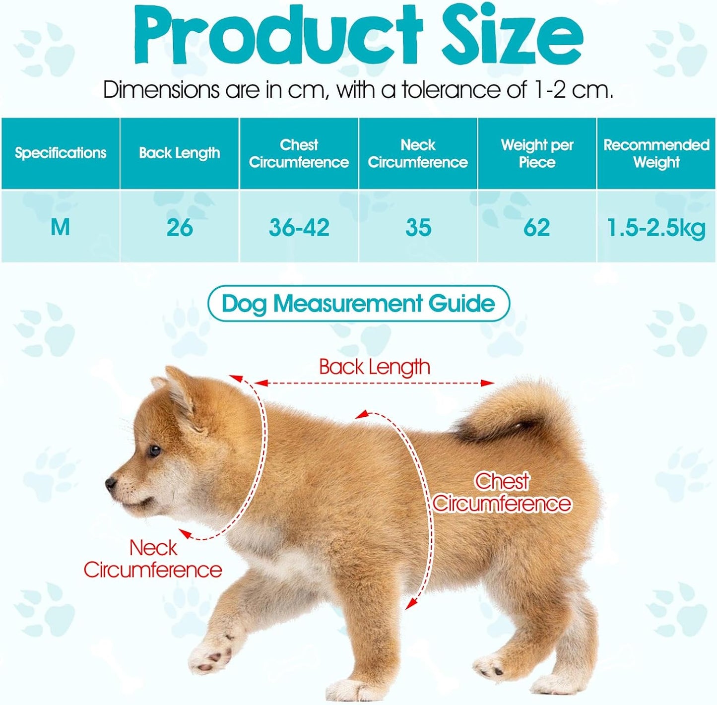 Clear Dog Rain Poncho for Small Medium Dogs, Transparency Pet Raincoat Waterproof Cloak Pet Hooded Raincoat Jacket for Bichon Poodle (Transparent, Medium)