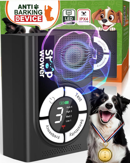1500 mAh Rechargeable Anti Barking Device for Dogs Indoor Up to 50 Ft Range, 9 Modes Dog Bark Deterrent Devices Dog Training & Behavior Aids, Dog Barking Control Safe for Dogs