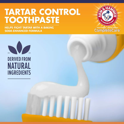 Arm & Hammer Complete Care Dog Dental Kit, Tuna Flavor Enzymatic Dog Toothpaste, Toothbrush, & Finger Brush, Baking Soda + Calcium, Enhanced Formula, 2.5oz