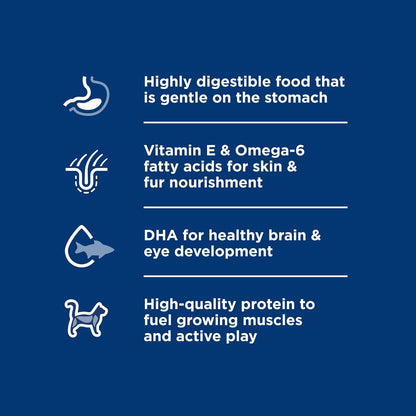 Hill's Science Diet Sensitive Stomach & Skin, Kitten, Stomach & Skin Sensitivity Support, Dry Cat Food, Salmon & Brown Rice, 3.5 lb Bag