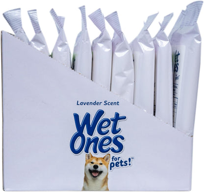 Wet Ones for Pets Antibacterial Calming Wipes with Chamomile, Lavender Scent - Dog Cleaning Wipes - Scented, Durable and Disposable Dog Wipes for Paws, 30 Count