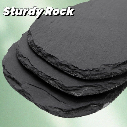 3 Pack Reptile Basking Platform, 11''x5.5'' Tortoise Rock Plates, Bearded Dragon Feeding Slate, Lizard Bathing Resting Rock Slab for Gecko Chameleon Snake Frog Habitat Accessories