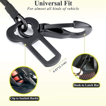 VIVAGLORY Dog Seat Belt + Dog Seat Cover, Chew Proof Waterproof Multi-Functional, Backseat Cover for Car