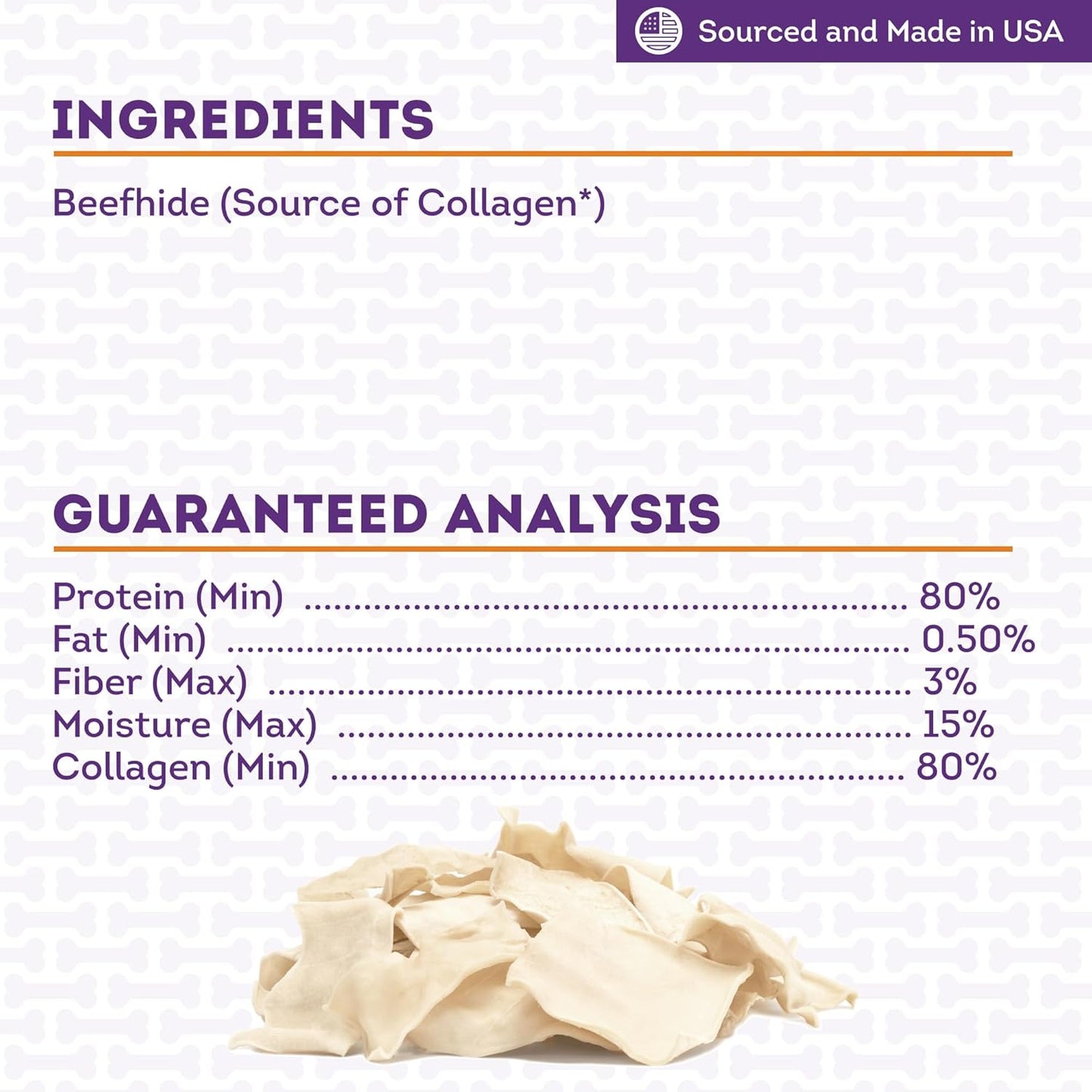 USA Collagen Chips Assorted Dog Chew Treats - Natural Flavor, 14oz/1 Pack