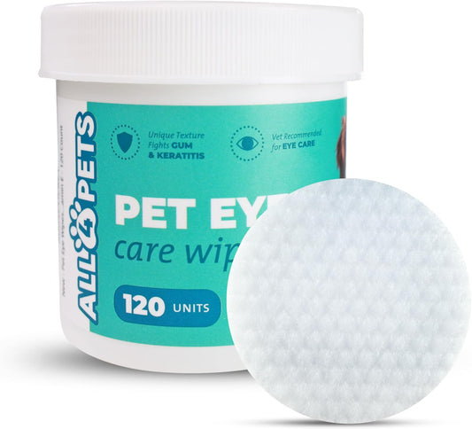 Dog Eye Wipes – 120 Pcs Soft Eye Wipes for Dogs and Cats – Natural Extracts Eye Care Balm for Pets – Easy to Use Dog Eye Wipes Tear Stain Remover for Sensitive Eyes – Hydrating Formula