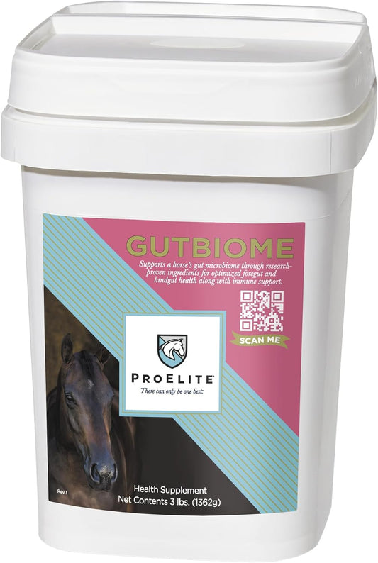 ProElite Gutbiome, Horse Probiotics Prebiotics & Postbiotics, 3 lbs