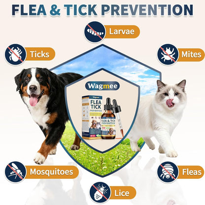 Flea and Tick Support for Dogs and Cats, Natural Flea & Tick Supplement with Probiotics Multivitamin, Supports Healthy Skin Coat & Digestion - All Breeds and Ages - Chicken
