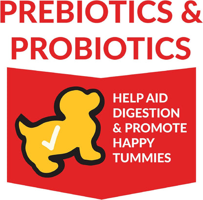 Pup Corn Plus - Puffed Dog Treats with Prebiotics and Probiotics - Bacon & Peanut Butter (24oz) - Made in USA