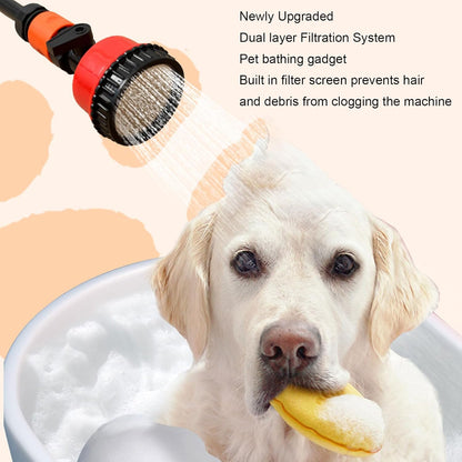 40w 42.7ft Lift 3.53GPM Electric Pet Bath Pump with Adjustable Showerheads and 4.9ft Hose Portable Hand Shower Attachment Water Hose Nozzle Sprayer Set for Home Use (US Plug 100-240V)