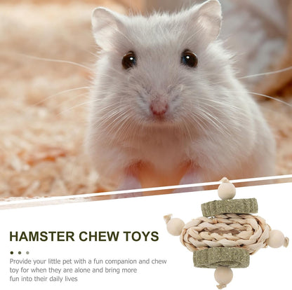 ERINGOGO Hamster and Guinea Pig Wooden Chew Healthy Teeth Grinding Biting Playthings for Small Animals Indoor Pet Supplies