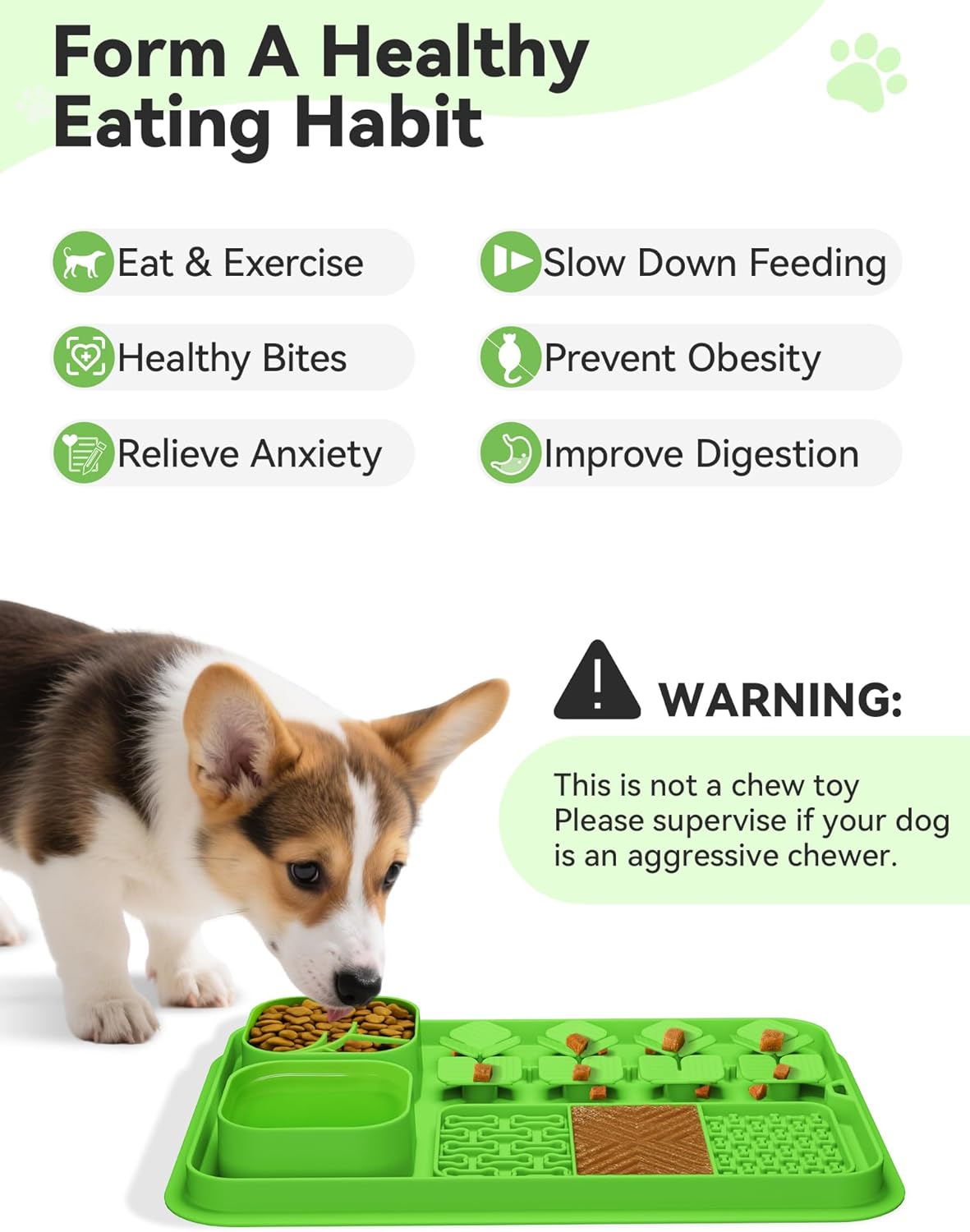 Lick Mat for Dogs，Slow Feeder Bowl for Dogs and Cats, Silicone Lick Mat & Snuffle Mat - Interactive Puzzle Feeder to Slow Eating and Keep Busy, Reduce Vomiting and Relieve Boredom