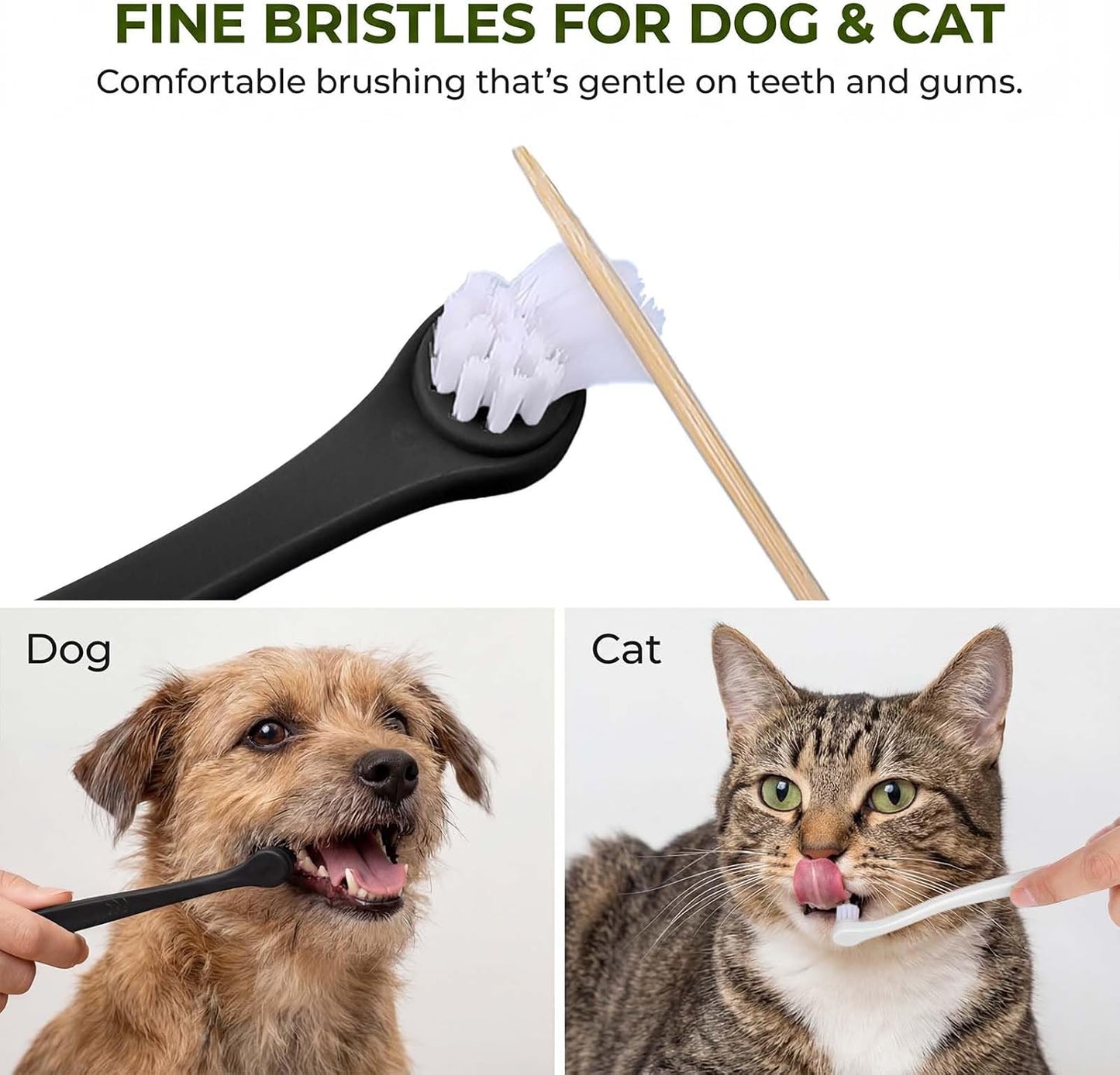 6 Pcs Puppy Tooth Brushing Kit, Small Dog and Cat Toothbrush Kit Mini Head Soft Nylon Bristles Portable Pet Tooth Brush Travel-Friendly Puppy Dog Toothbrush Deep Clean for Small Dogs Cats