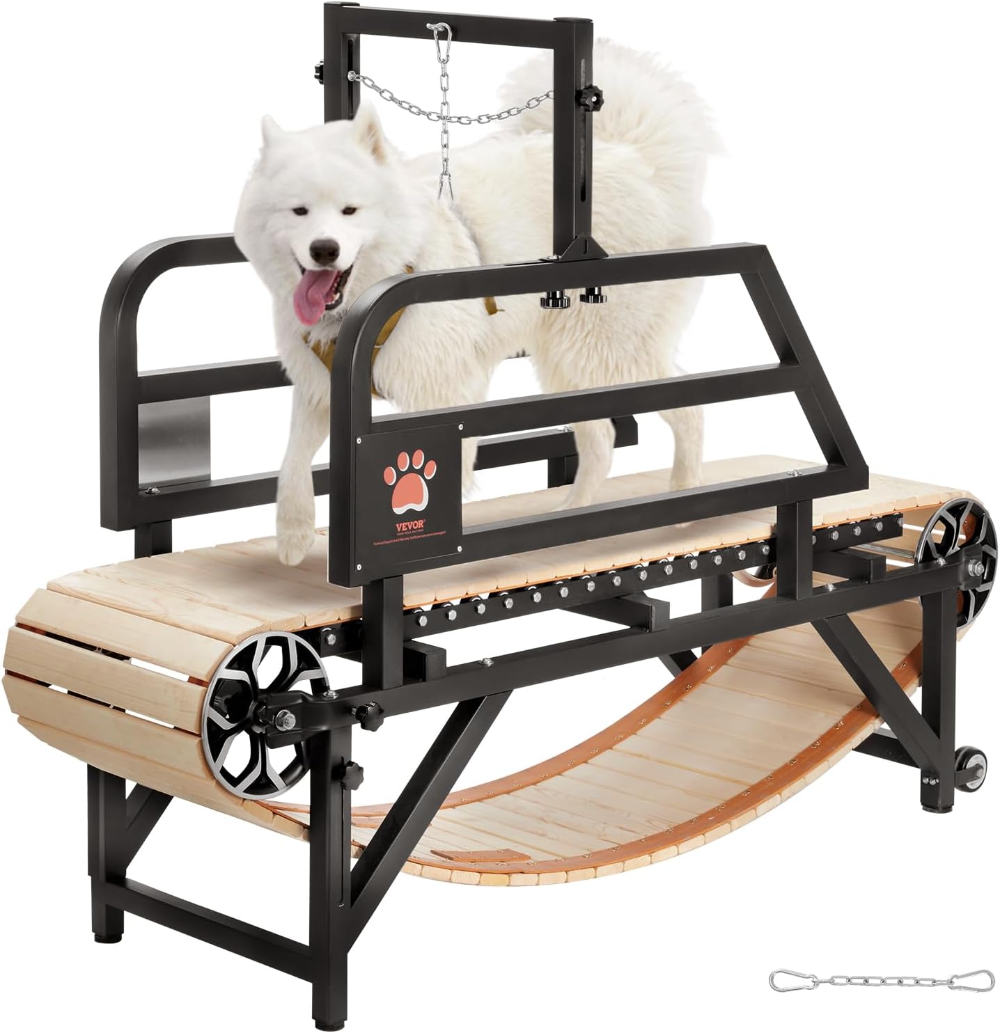 VEVOR Dog Treadmill for Large/Medium Dogs with Brake, Slatmill with 3 Adjustable Ramps, Doggy Pacer to Unleash Joy, Keep Active & Fit, Supports Up to 330 lbs