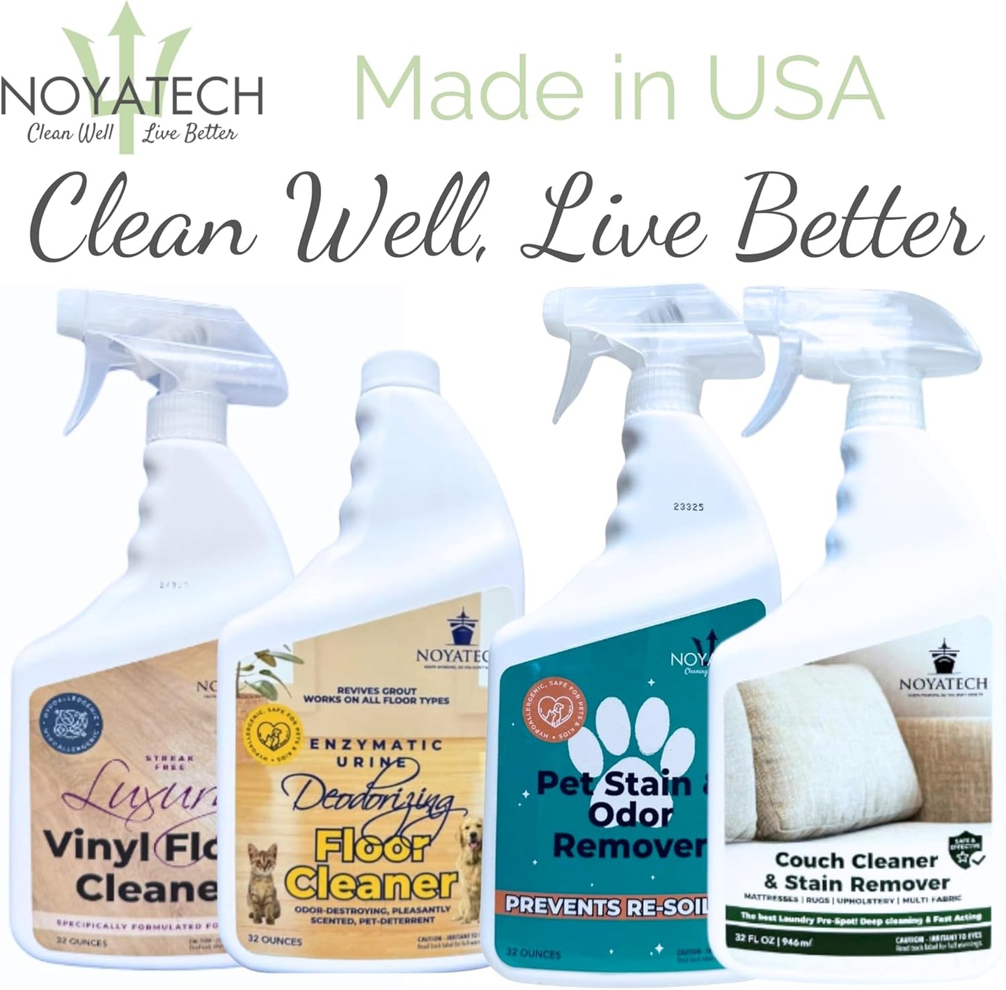 Pet Stain & Odor Remover – Fast-Acting Enzyme Cleaner for Dog & Cat Urine | Safe for Carpet, Couch, Turf, Tile & More | Non-Toxic, Kid & Pet Safe Spray