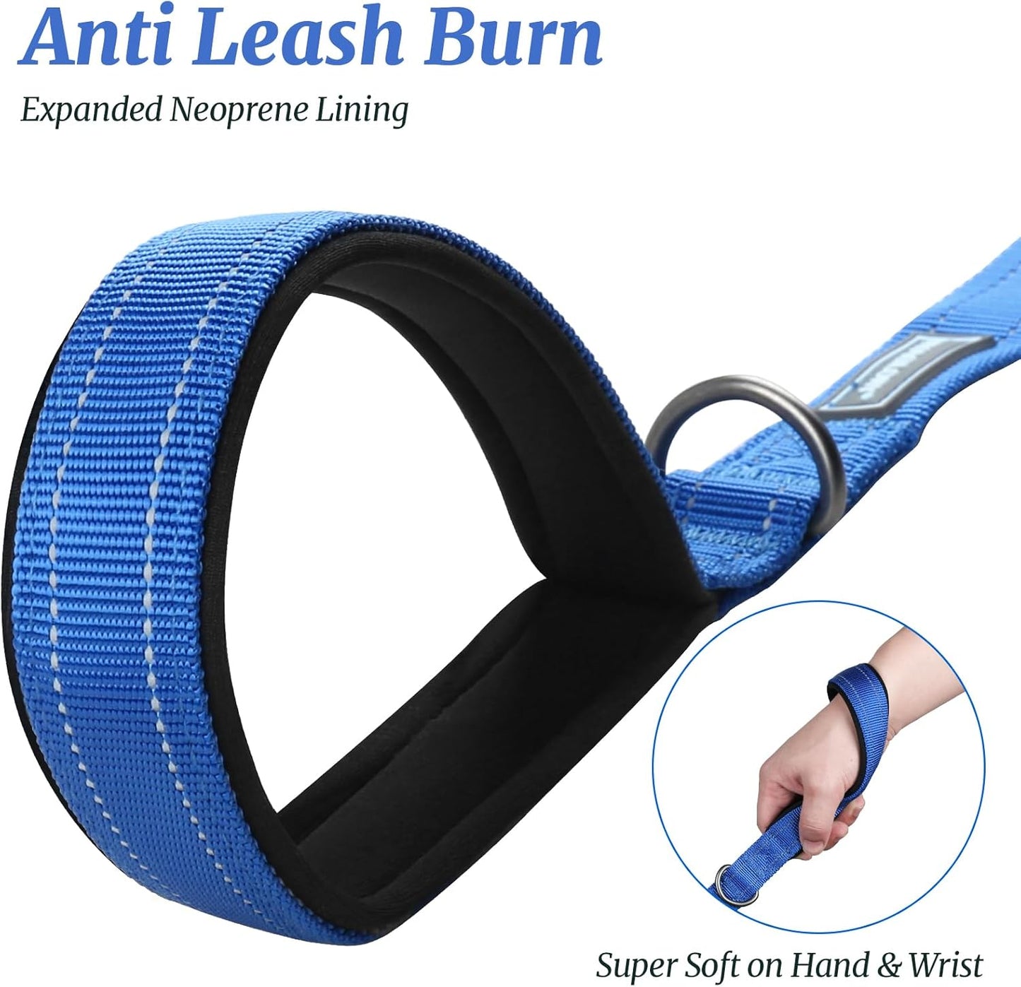 VIVAGLORY Dog Fleece Coat + Short Dog Leash, Easy to Take on and Off, Padded Neoprene & Heavy Duty