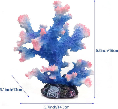Besimple Aquarium Coral Ornament, Polyresin Coral Decor for Fish Tank Decoration Aquarium Landscape