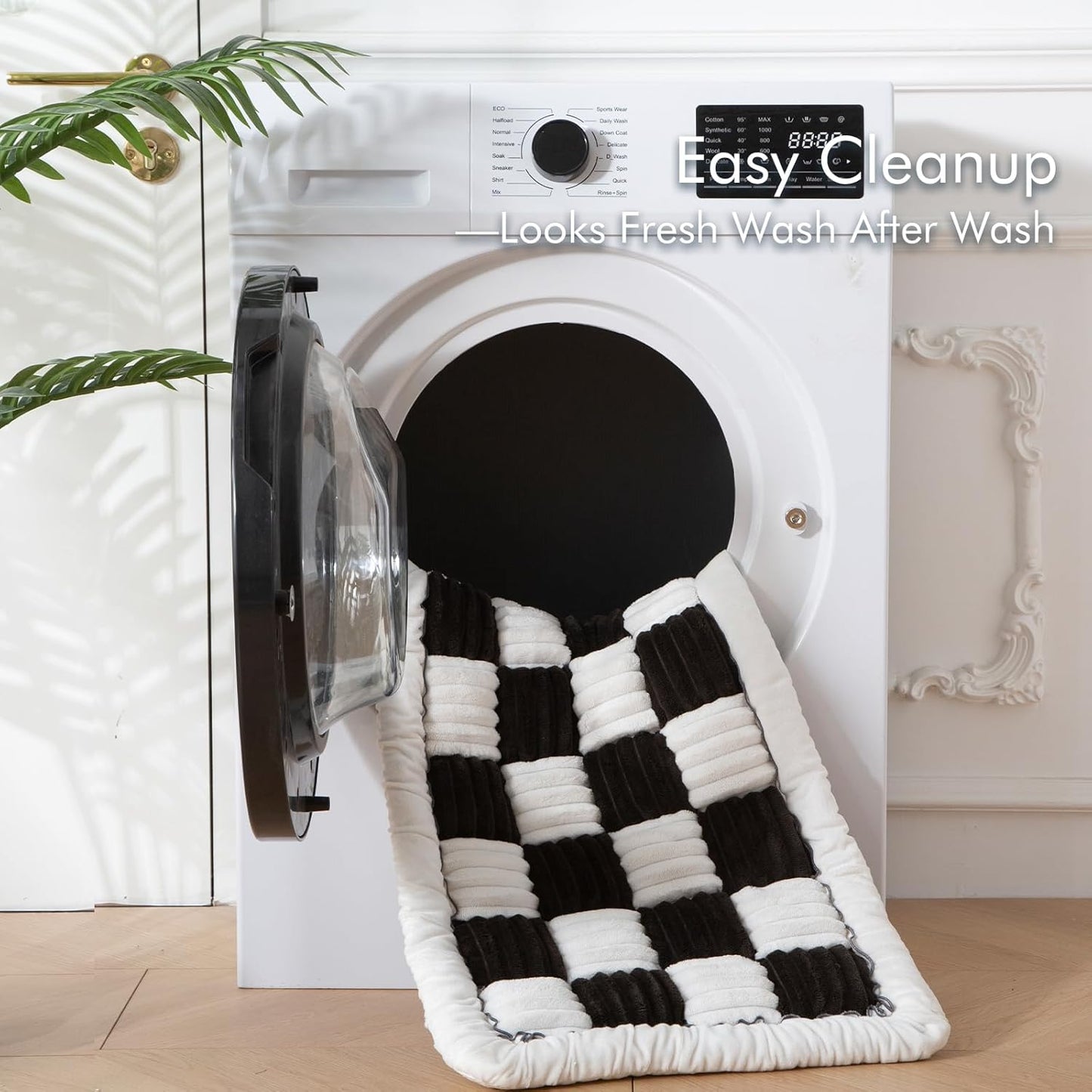 Dog Bed for Car, Pet Travel Backseat Mat for Vehicle SUV Truck Jeep Automobile, Large Washable Foldable Non-Slip Fuzzy Soft Comfortable Cozy Extender Protector Cover Pad, Black, 24.8x54 in