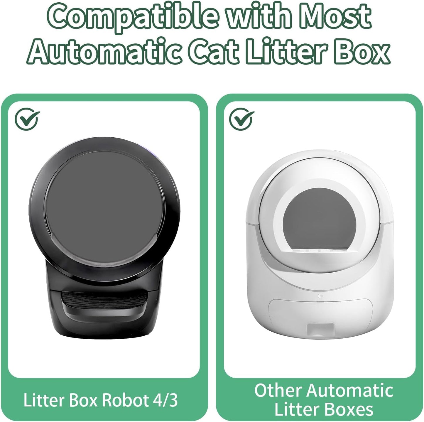 ANWA 40 Count Cat Litter Box Liners for Automatic Cat Litter Box and Litter Box Robot 4/3, Heavy-Duty, Extra Thick