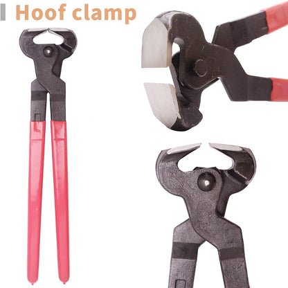 LONG RIVER Horse Farrier Hoof Tool Kit（7 Piece） with Carry Bag Horse Equine Metal Shears Farriers Hoof Nipper Cutter Handle Knife Stable Supplies Professional Hoof Trimming Tools