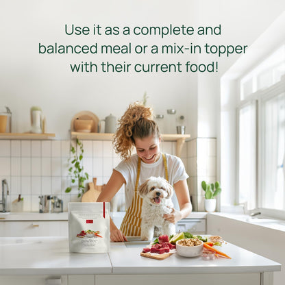 pawTree Bundle for Dogs & Cats – Freeze-Dried Raw Food (.5 lbs, Turkey) & Gastro Pro Plus (30 ct) – Complete Nutrition & Digestive Support