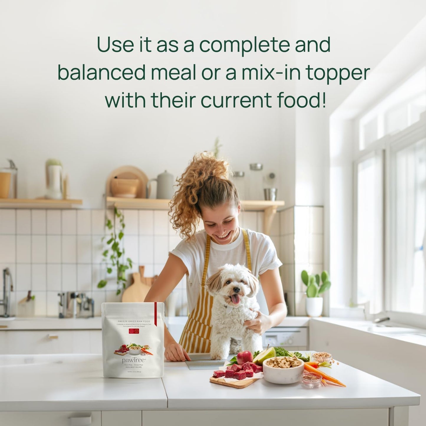 pawTree Bundle for Dogs & Cats – Freeze-Dried Raw Food (.5 lbs, Turkey) & Gastro Pro Plus (30 ct) – Complete Nutrition & Digestive Support