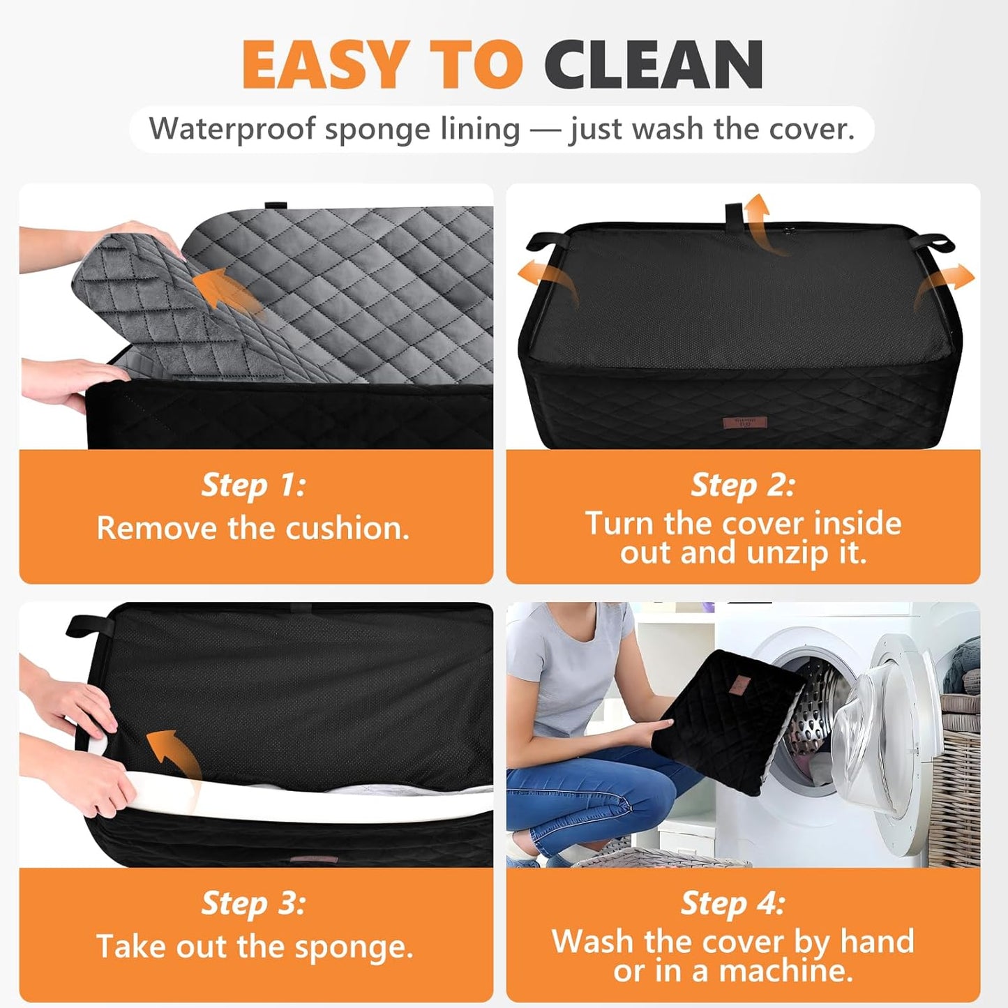 Dog Car Seat for Medium Dogs up to 55 lbs or 2 Small Dogs, Booster Car Seat with 4" Egg-Crate Foam, Detachable & Washable Cover (Black/Grey)