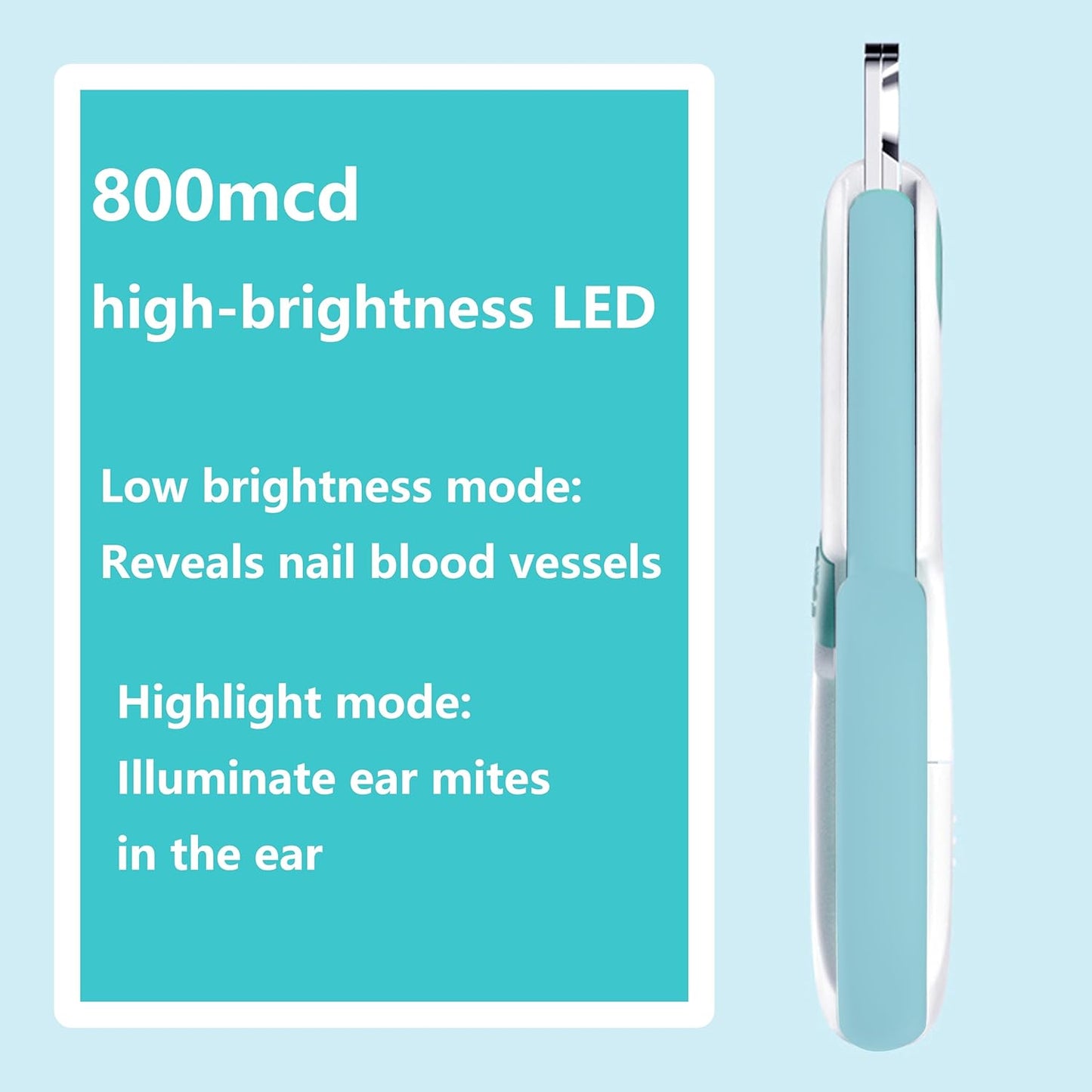 Dog & Cat Pets Nail Clippers and Trimmers, LED Nail Clippers with Light, Precision Angled Blades & Steady Grip, Rofessional Grooming Tool for Pets (Blue)