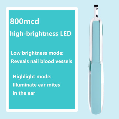 Dog & Cat Pets Nail Clippers and Trimmers, LED Nail Clippers with Light, Precision Angled Blades & Steady Grip, Rofessional Grooming Tool for Pets (Blue)