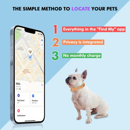 2-in-1 GPS Tracker for Dogs: Smart Collar with Real-Time Location, No Monthly Fee, Unlimited Range (iOS Only) GPS Tracker Dog Collar- Ideal for Small, Medium Large Dogs(Tracker Included) (Brown)