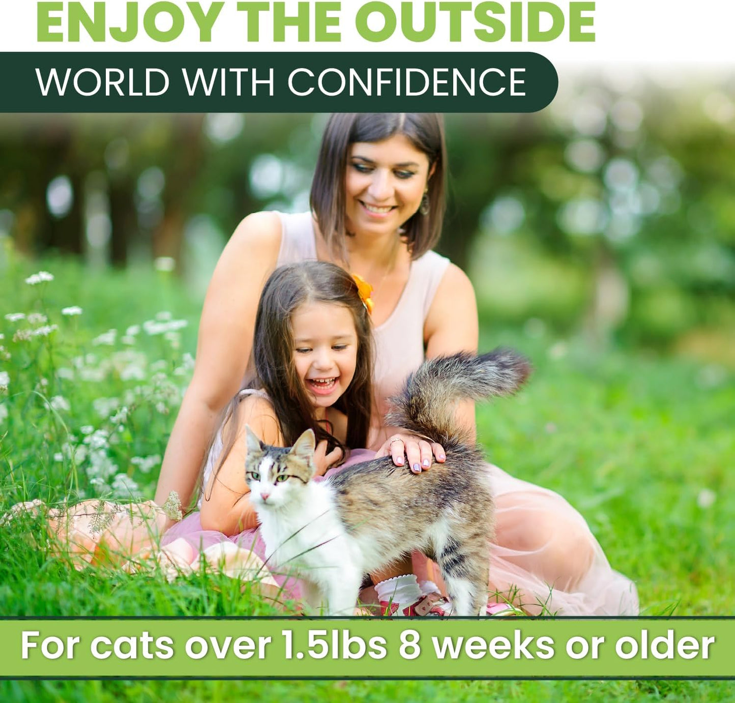 Flea and Tick Prevention for Cats: Flea & Tick Topical for Cats Over 1.5lbs, 6 Dose Flea and Tick Control/Prevention for 6 Months (6 Pack)