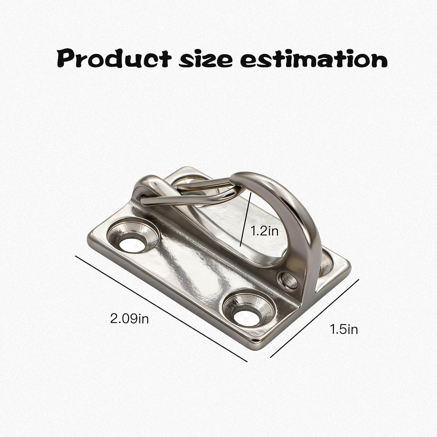 Dog Hooks for Wall, Dog Tie Out in The Yard, Indoor Dogs Leash Hook, Stainless Steel Construction, Perfect for Small, Medium & Large Dogs (2-Pack)