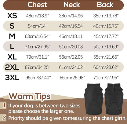 Dog Winter Colthes for Small Medium Large Dogs, Pullover Warm Fleece Vest Sweatshirt, Plaid Thermal Doggy Sweater, Stretchy Puppy Cold Weather Coats