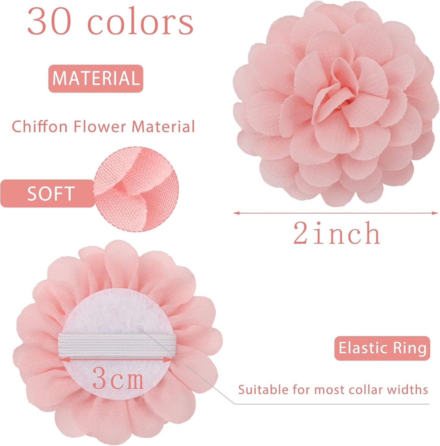 Yxiang Dog Collar Flowers Bulk Pet Flower Bow Ties Multi-Color Dog Charms Flower for Cat Puppy Dog Collar Grooming Accessories