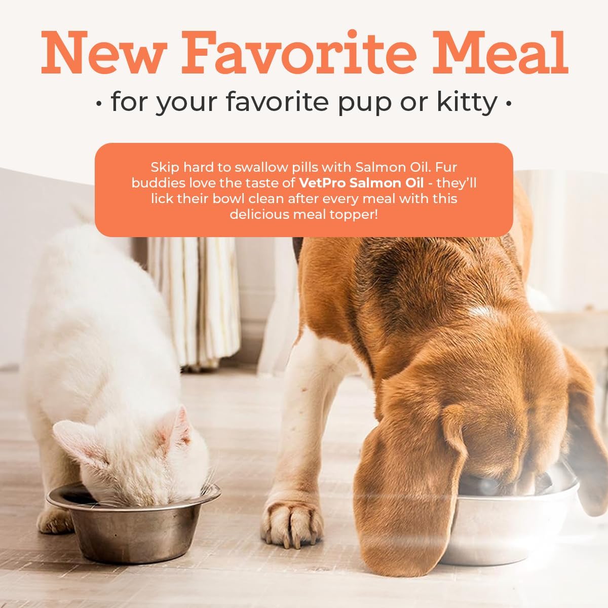 VetPro Complete Wild Alaskan Salmon Oil Formula Supplement for Dogs & Cats, 16 Ounces, Omega 3 & 6 Liquid Fish Oil, EPA + DHA Fatty Acids, Coat & Joint Support, Helps Dry Skin & Allergies, Add to Food