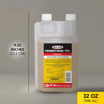 DURVET 2253432 Permethrin - EC 10 Percent - Concentrate - 32 Ounces