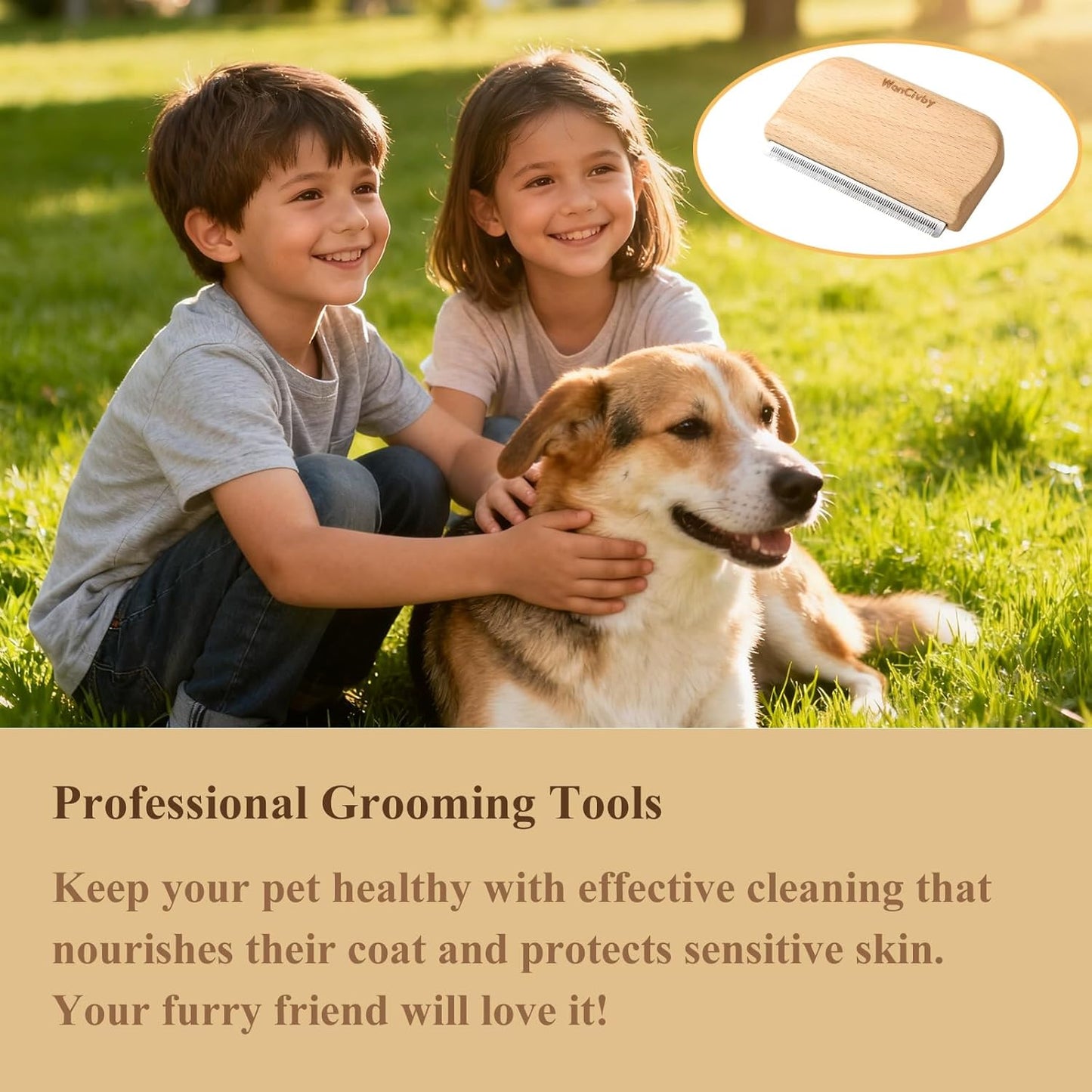 Undercoat Rake Dog Brush Dematting Comb cat shedding tool Dematting Tool Pet Brush Efficiently Detangle and Groom Coats for Large Medium Small Dogs and Cats Comb for Grooming Premium (L 5.31 inch)