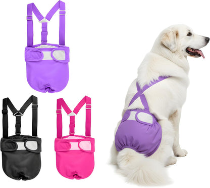 Reusable Super Absorbent & Leakproof Fixed Doggie Diapers for Dogs in Heat Cycle