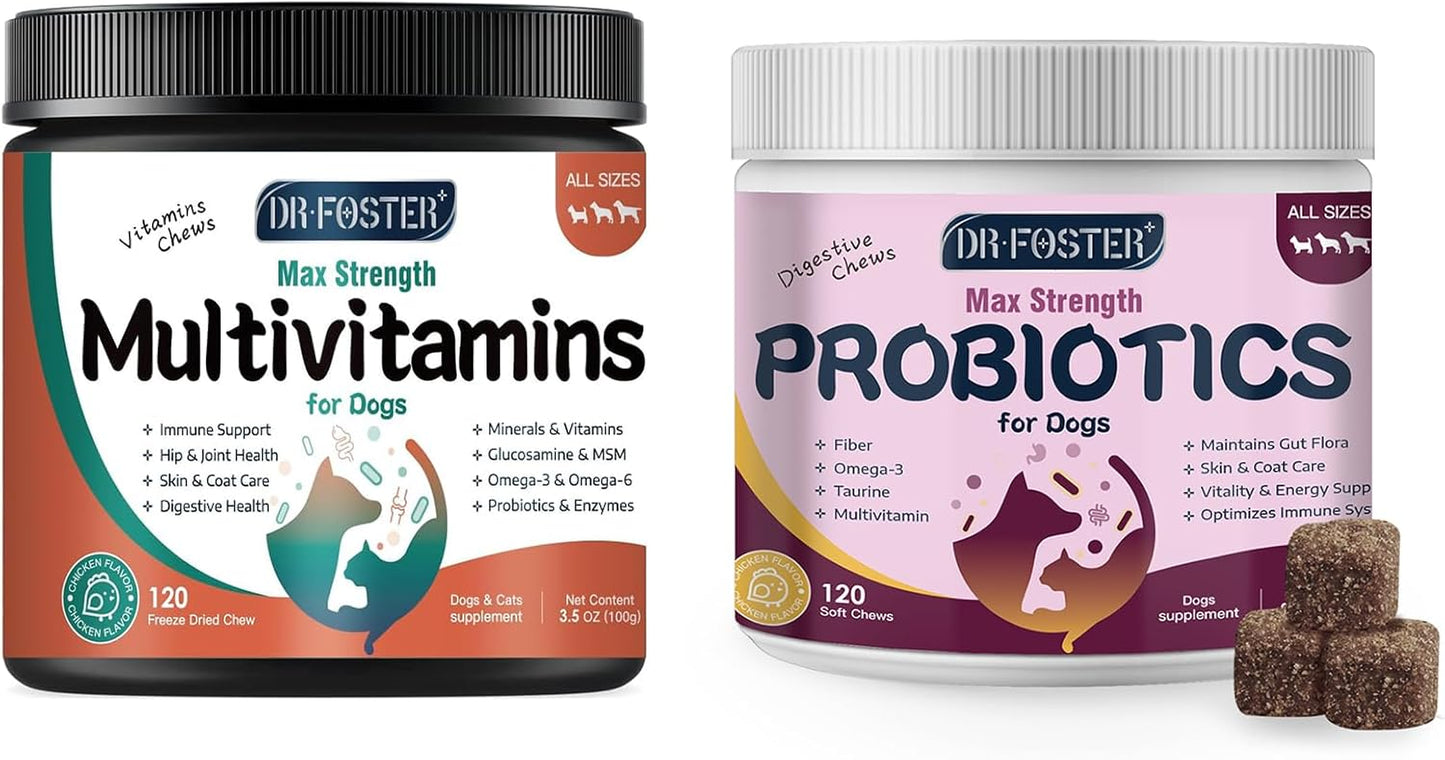 Dog Vitamins & Probiotics Supplements for Dogs