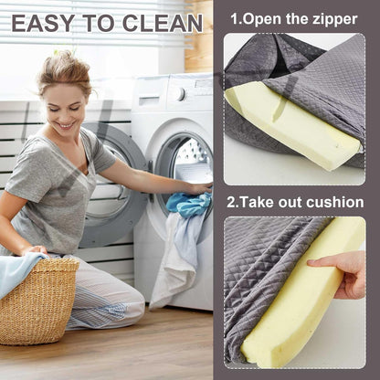 Suzile Dog Car Seat Bed for Large Under 100lbs or 3 Small Dogs Fully Detachable Washable Dog Car Bed with Safety Tethers Comfortable Protector for Home Travel Camping, 49'' x 22"(Gray for Large Dogs)