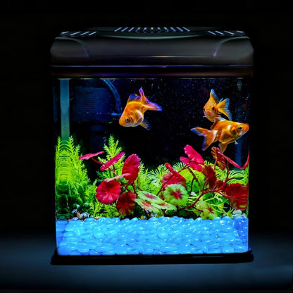 Oubest Fish Tank Rocks Glow in The Dark Pebbles for Garden Aquarium Plant PotsBonsai Walkway Driveway 100pcs Blue