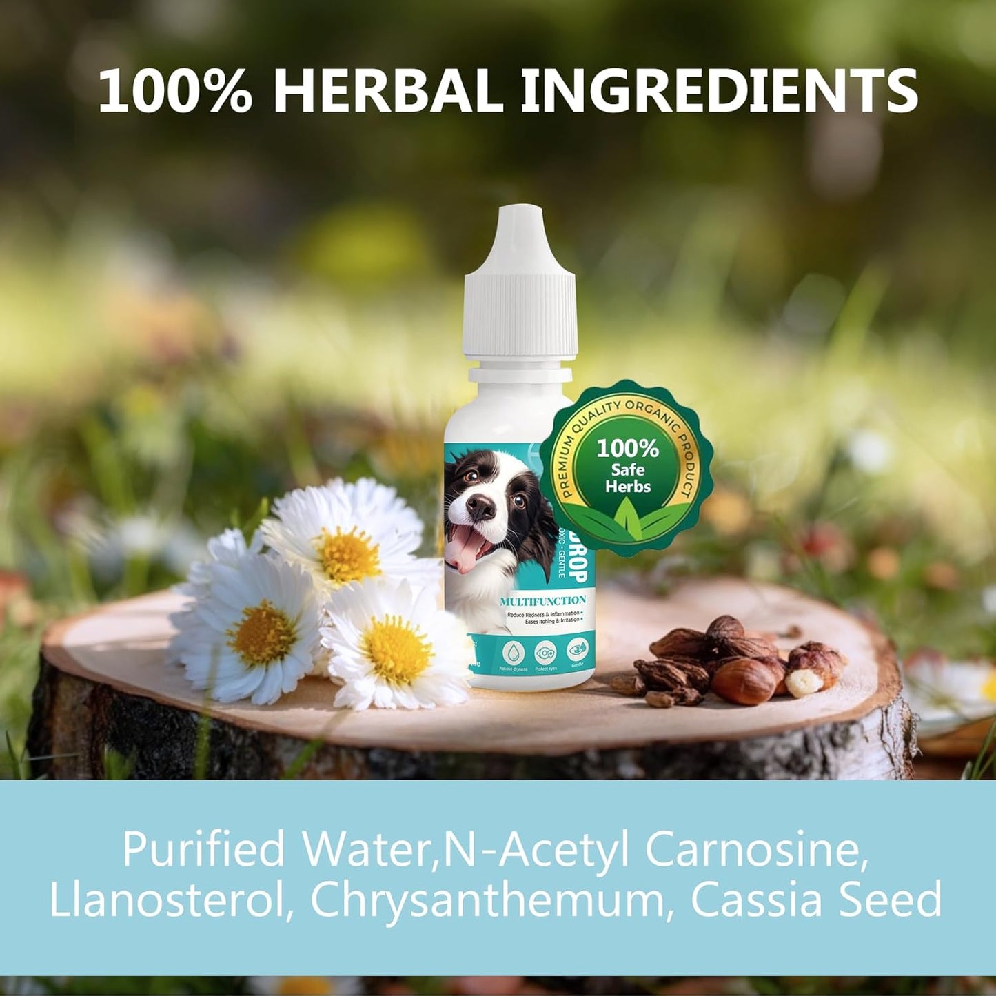 Cataract Drops for Dogs,Pet Gel Eye Drops for Dogs,Long Lasting Hydration, for Dry Eyes, Allergy Symptoms (2x10mL)