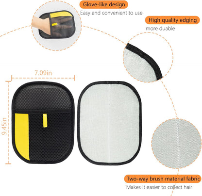 Pet Grooming Gloves for Cats & Dogs – Gentle Deshedding & Massage Brush Glove, Efficient Hair Remover with Static Adsorption, Soft Silicone Tips, Easy to Clean & Comfortable Fit