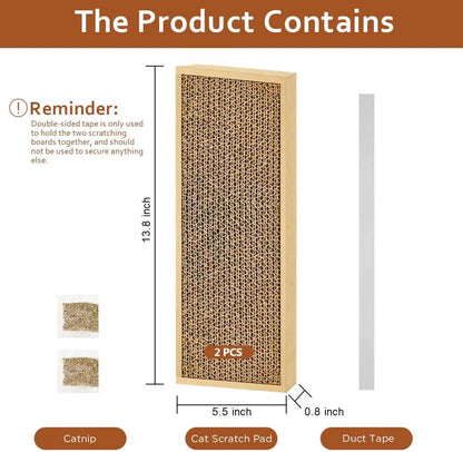 HappyFreeSX Splicing Cat Scratch Pad: Cat Scratchers for Indoor Cats and Kitten, 2 Pack Cat Scratching Pad, Cat Scratcher Cardboard, Scratching Pad, Premium Scratch from Cats, Double-Sided Design