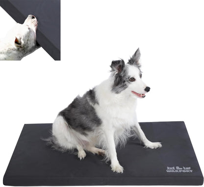 Durable Outdoor Dog Bed Chew Proof Stable Crate Mat Indoor cat Bed Anti Mild Bite Kennel Pad with Removable Fully Waterproof Cover (Charcoal, X-Large(42x28x2in))