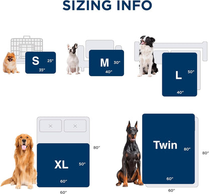 Bedsure Waterproof Dog Blankets for Large Dogs - Cat Blanket for Bed Couch Protector Washable Long Faux Fur, Calming Soft Reversible Throw Furniture Protection for Puppy Pet, 60"x80", Tie-dye Grey